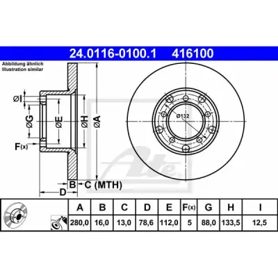 Disc frana ATE 24.0116-0100.1