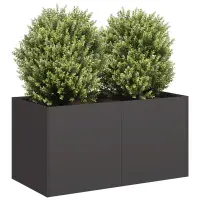 vidaXL Jardinier negru 80x40x40 cm Oțel laminat la rece