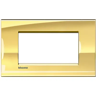 Rama ornament 4 module Bticino Living Light LNA4804OA, auriu