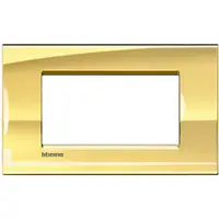 Rama ornament 4 module Bticino Living Light LNA4804OA, auriu
