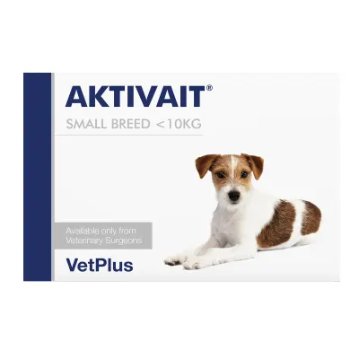 VETPLUS Aktivait Small Breed, supliment sistem nervos & calmante câini senior, comprimate VETPLUS Aktivait Small Breed, XS-S, supliment sistem nervos & calmante câini senior, cutie, 60 comprimate