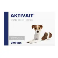 VETPLUS Aktivait Small Breed, supliment sistem nervos & calmante câini senior, comprimate VETPLUS Aktivait Small Breed, XS-S, supliment sistem nervos & calmante câini senior, cutie, 60 comprimate
