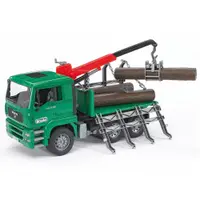 Camion cu 3 busteni Bruder Man TGA