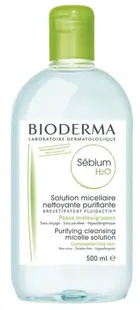 Solutie micelara ten mixt si gras H2O Sebium, 500 ml, Bioderma
