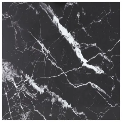 Gossi blat masa negru 80x80 cm 6 mm sticla securizata design marmura