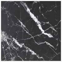 Gossi blat masa negru 80x80 cm 6 mm sticla securizata design marmura