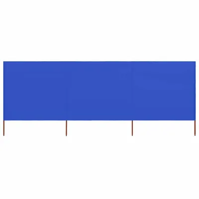vidaXL Paravan anti-vânt cu 3 panouri, azur, 400 x 120 cm, textil