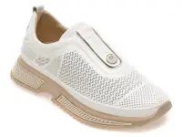 Pantofi sport IMAGE albi, 251YZ72, din piele naturala