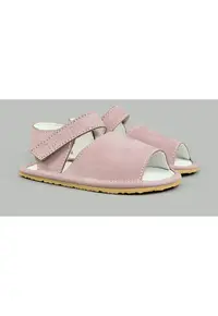 Sandale Barefoot din piele naturala - Nadeis - Roz - Roz pal