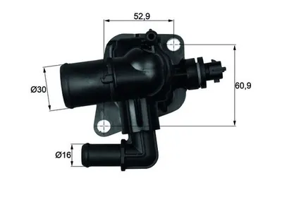 Termostat Lichid Racire (88 C, in Carcasa) Potrivit Alfa Romeo Mito; Chevrolet Aveo; Citroen Nemo, Nemo Minivan; Fiat 500, 500 C, Doblo, Doblo Cargo, Fiorino, Fiorino Minivan 1.2-1.6d 09.03