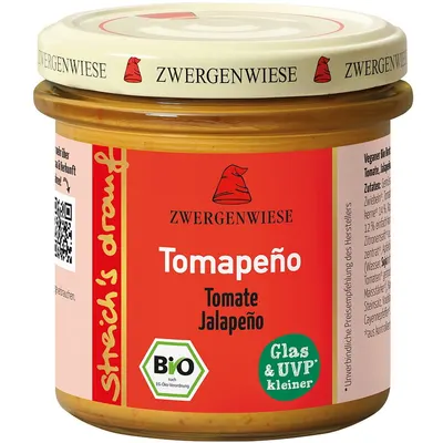 Crema Tartinabila cu Rosii si Ardei Jalapeno fara Gluten Ecologica/Bio 135g