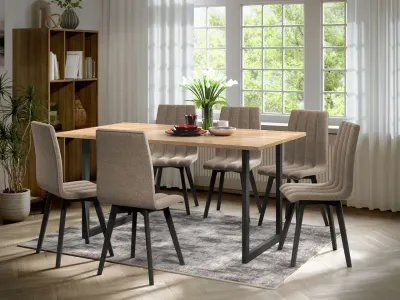 Set Masa Olive + 6 Scaune Karma Cappuccino