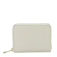 Portofel mic crem din piele naturala 8912 07