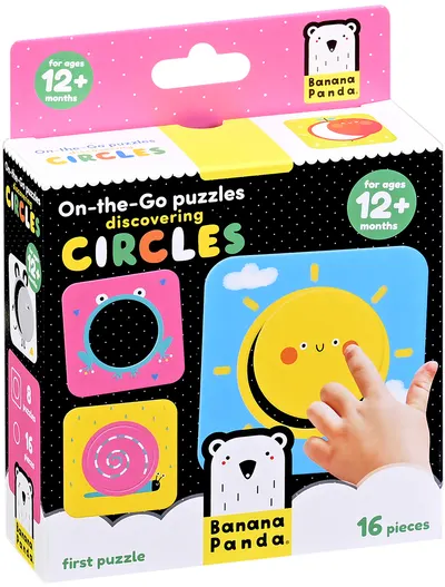 Puzzle pentru bebeluși Banana Panda 8 în 1 - Potrivește cercurile