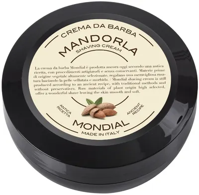 Mondial 1908 Cremă de bărbierit cu aromă de migdale, 75 ml