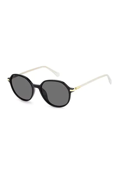 Ochelari de soare polarizati cu brate metalice - Auriu/Negru/Verde feriga