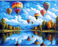 Kit de pictură după numere MagicArt - Festivalul baloanelor, 40 x 50 cm