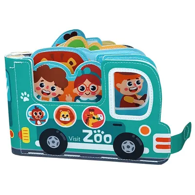 Carte moale pentru bebeluși Raya Toys - Zoo