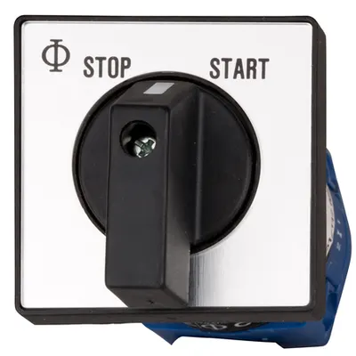 Comutator €žSTOP-START€cu revenire fix. centrala, 1-pol/20 A