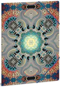 Mapă cu elastic Ars Una Mandala – Line, A4
