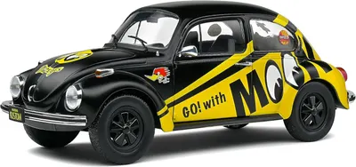 Model de colecție SOLIDO Modern: Mașini - Volkswagen Beetle 1303 Black Custom (Bi-color) (1974)