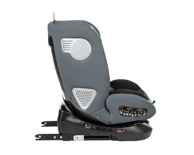 Scaun auto cu isofix KikkaBoo 40-150 cm i-Moove i-SIZE Dark Grey,sezut rotativ,ancora Top Tether,SPS-protectie impact lateral,tetiera reglabila in 13 pozitii,tetiera cu spuma de memorie,salteluta reductor inclusa