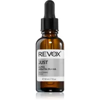 Revox B77 JUST Alpha Arbutin 2% + HA ser cu efect iluminator pentru față și gât