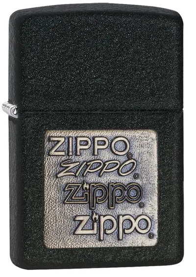 Bricheta Zippo - Black Crackle, logo-uri legendare