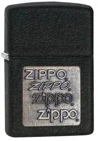 Bricheta Zippo - Black Crackle, logo-uri legendare