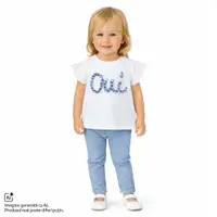 Tricou copii Chicco, Alb cu albastru, 01856-70MFCO