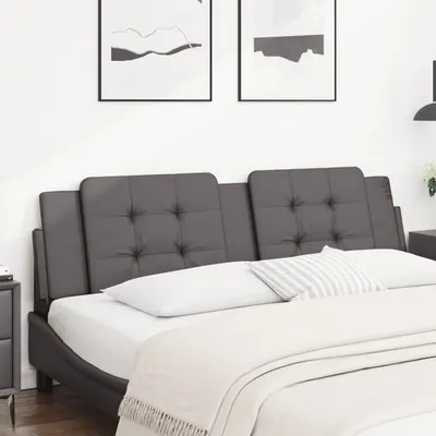 vidaXL Pernă pentru tăblie pat, Zadar, gri, 180 cm, piele artificială