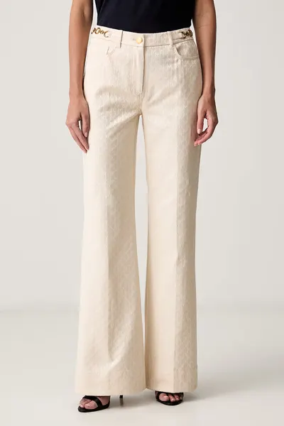 Marciano by Guess pantaloni pentru femei cu bumbac MILAD PALAZZO