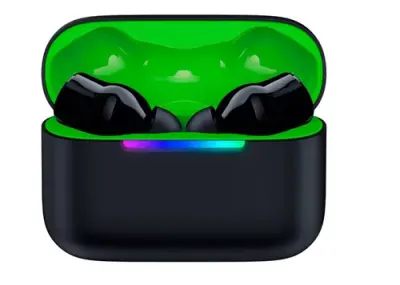 Casti Gaming True Wireless In-Ear Razer Hammerhead V3 X HyperSpeed, Bluetooth, Microfon, Autonomie 10/35 ore, Compatibil PC, Smartphone, Xbox (Negru)