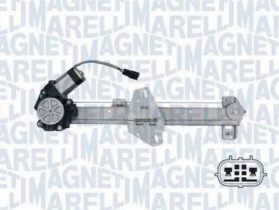 Macara geam Spate Stanga (electric, cu motor, numar usi: 4) potrivit HONDA CR-V III 06.06