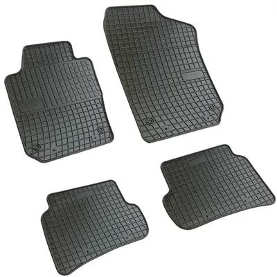 Set covorase auto din cauciuc Seat Ibiza 5 2008-2017 Skoda Fabia 3 2014-2021 4 bucati, presuri FROGUM, negre, 4 buc.