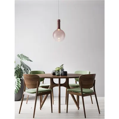 Lampa suspendata NOSTOS Brown Sticla & Alb Metal Baza & Champagne LED 6W 220-240V 683Lm 3000K IP20 Dimabil