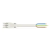 pre-assembled connecting cable; Eca; Socket/open-ended; 3-pole; Cod. A; H05VV-F 3G 2.5 mm²; 1 m; 2,50 mm²; white