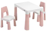 Set masă și 2 scaune pentru copii Caretero Toyz - Monti, Pink