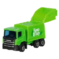 Masinuta utilitara die-cast, scara 1:102, 7.5 cm lungime, camion de gunoi