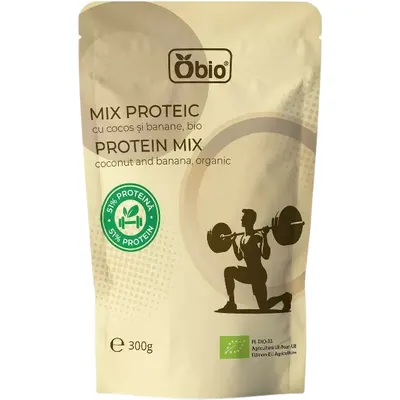 Mix Proteic cu Cocos si Banane Ecologic/Bio 300g