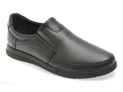 Pantofi BITE THE BULLET negri, BRL902, din piele naturala