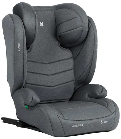 Scaun auto KikkaBoo - i-Stand, IsoFix, i-Size, 100-150 cm, Dark Grey
