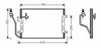 Condensator climatizare potrivit MERCEDES VANEO (414) 1.6 1.7D 1.9 02.02-07.05