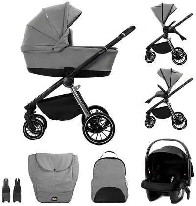 Carucior pentru copii 3 in 1 Lorelli - Bianca, Grey