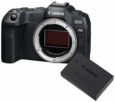 Aparat foto fără oglindă Canon - EOS R8, 24.2MPx, Black + Baterie LP-E17