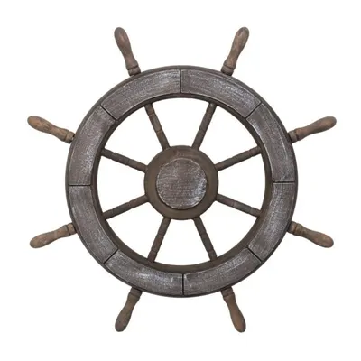 Roata Decorativa, Model Carma Marinar, MDF, Diametru 50 cm, Maro