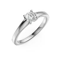 Inel de logodna din aur alb cu un diamant solitaire de 0.4ct