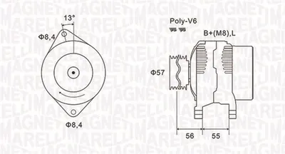 Alternator (14v, 100a) Potrivit Volvo 850, 960, 960 Ii, S40 I, S90 I, V40, V70 I, V90 I; Renault Laguna I, Safrane Ii 1.6-2.9 08.90-12.04