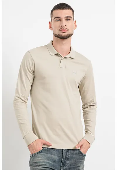Bluza polo slim fit Passerby - Grej