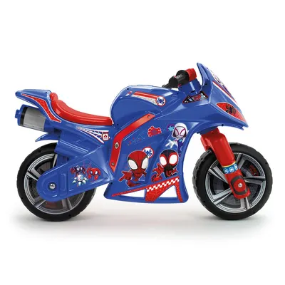 Motocicleta pentru copii Injusa ride-on Winner Spidey XL 3 ani+ licenta Marvel Studios Spiderman Rosu Albastru, greutate admisa 50 kg